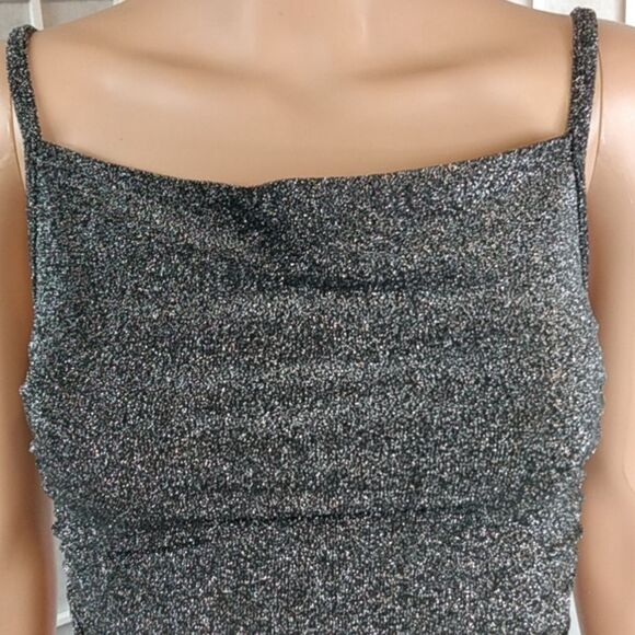 Forever Rose Couture, formal metallic ruched dress - Picture 3 of 13